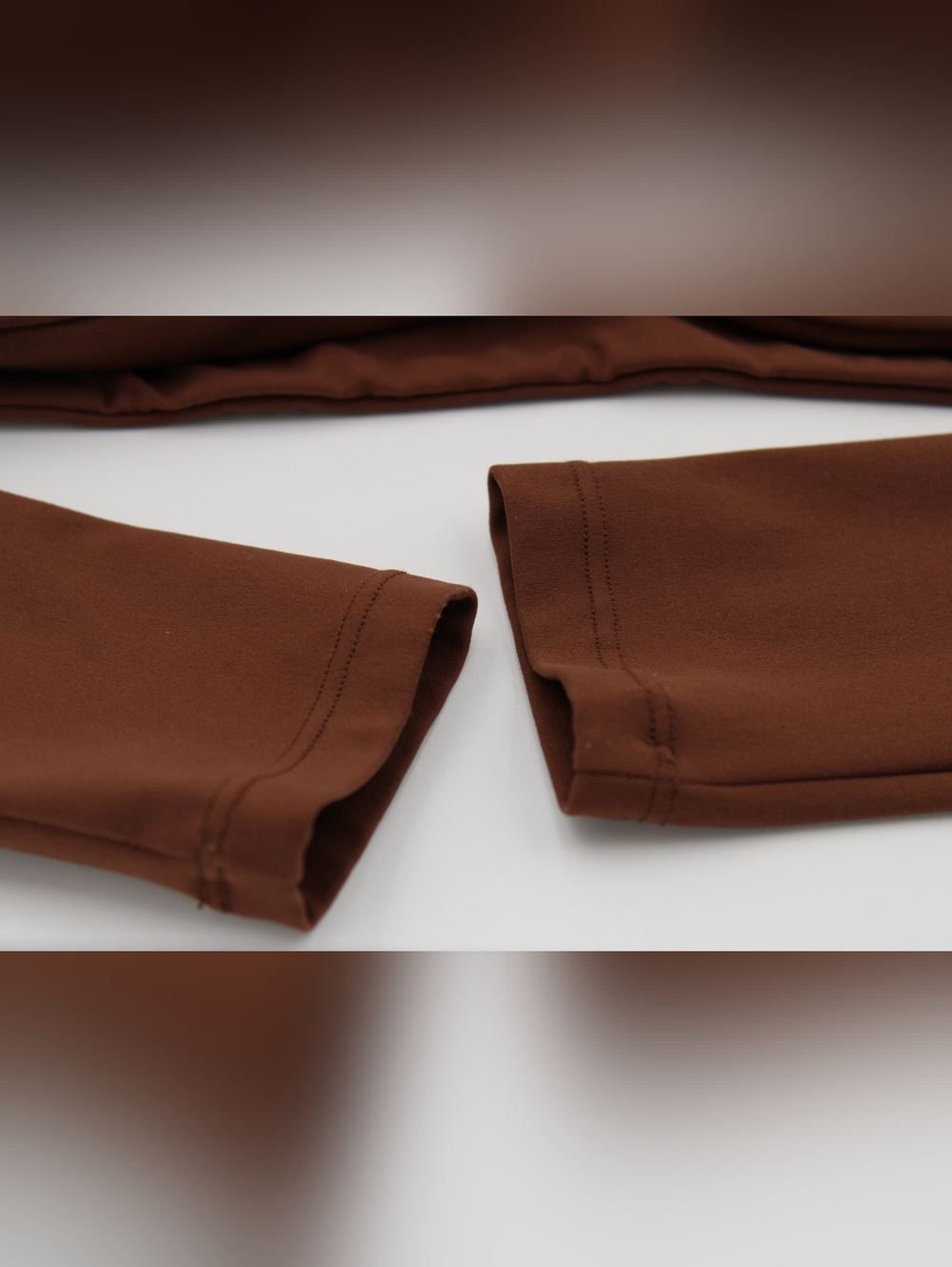 Cocoa Brown 2 Pc Crop Top & Flare Legging Set Size Small - Picture 7 of 9